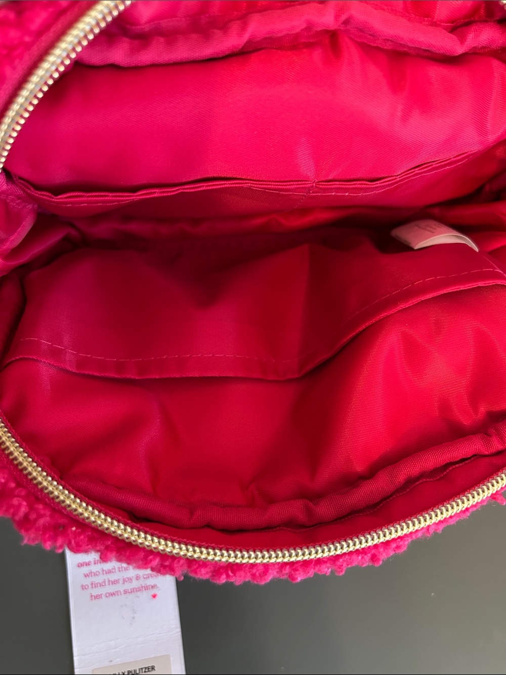 Lilly Pulitzer NWT Pink Sherpa Cross body / waist bag. - Picture 4 of 8